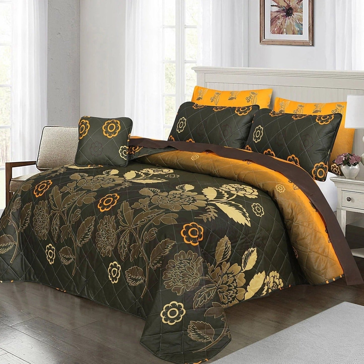 Cork Summer Comforter Set (Light Filling) - 7Pcs #MCF32