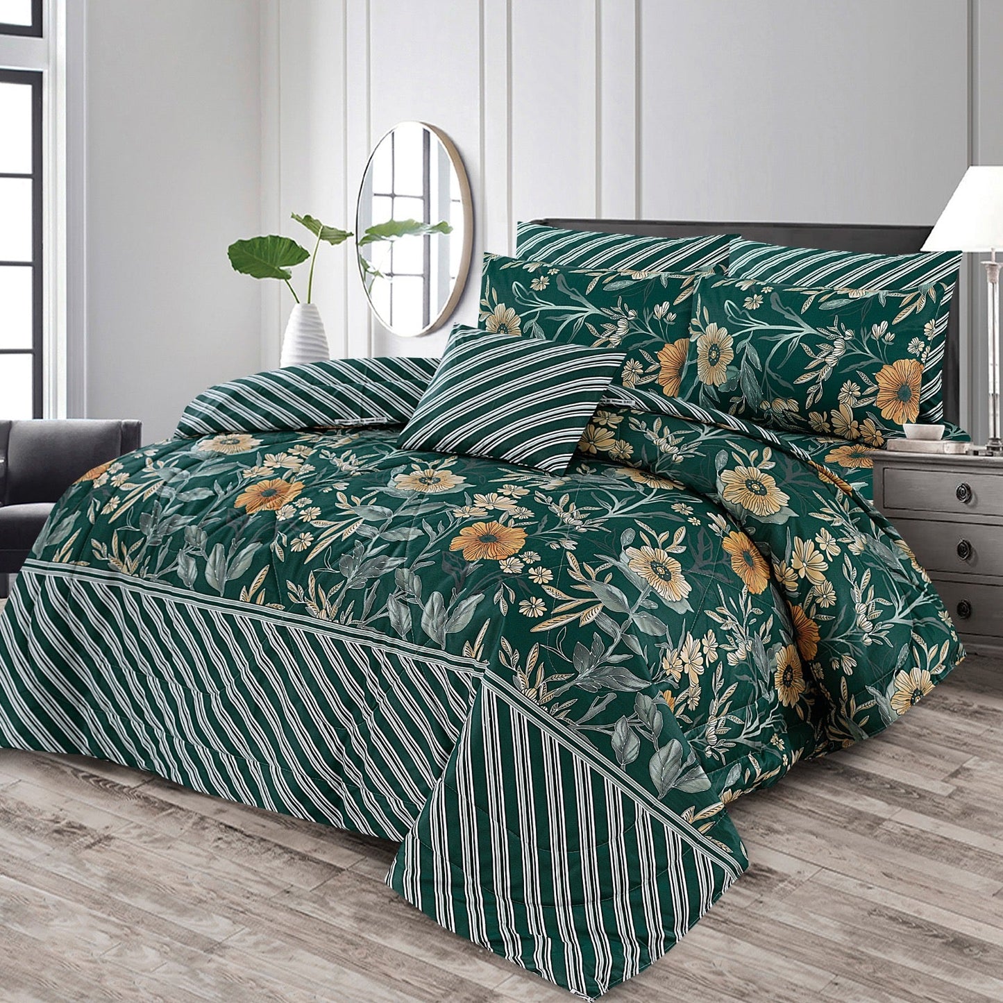 Huddle Summer King Comforter Set(Light Filling) – 7 Pcs  #MCF11