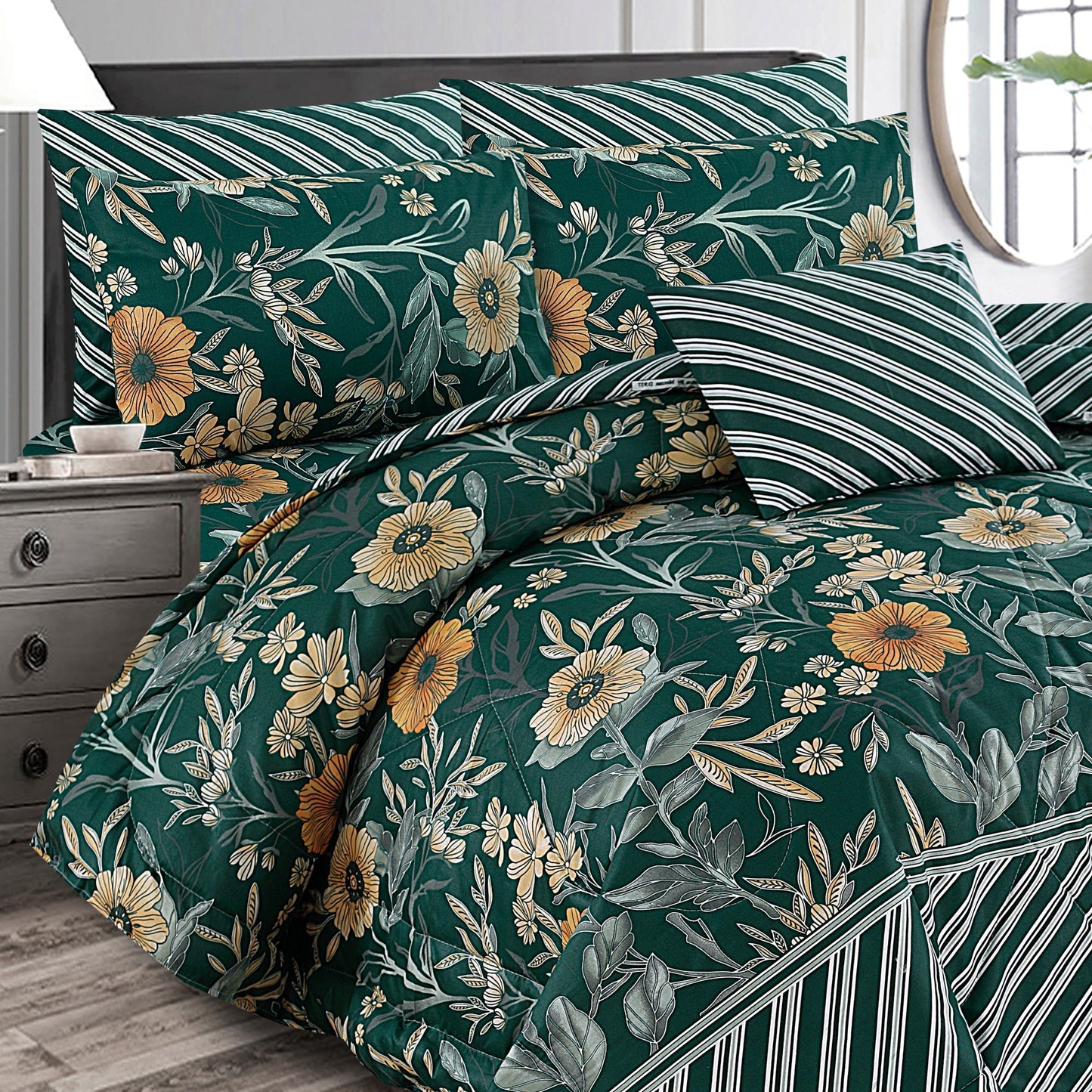 Huddle Summer King Comforter Set(Light Filling) – 7 Pcs  #MCF11