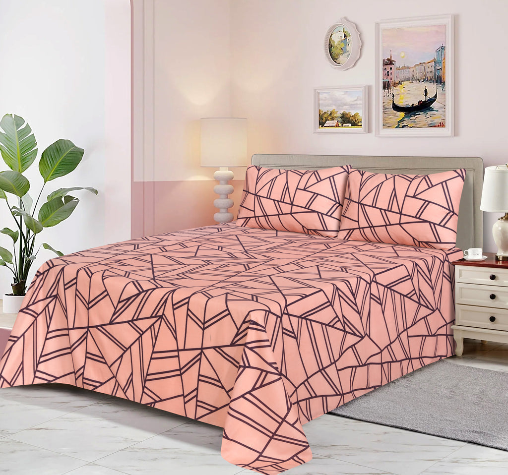 Luxurious 3Pcs  Bedsheet Set - #MBS103